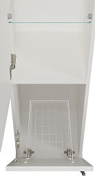 Misty Пенал для ванной Марта 35 белый глянцевый L с б/к – фотография-5